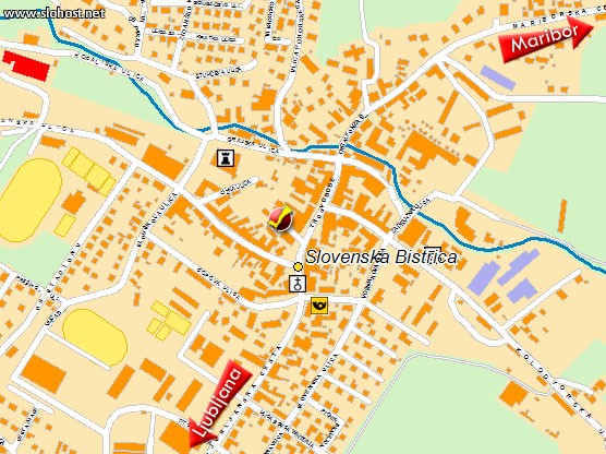 slovenska bistrica karta Kontakt lokacija sloHOST.net slovenska bistrica karta