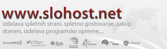 slohost gostovanje spletnih strani in spletno gostovanje